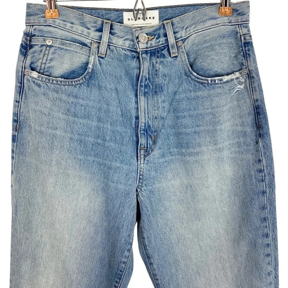 SLVRLAKE Jeans Waist 29 Womens 8 London Long Time Coming NWT Straight Denim New - Picture 4 of 16